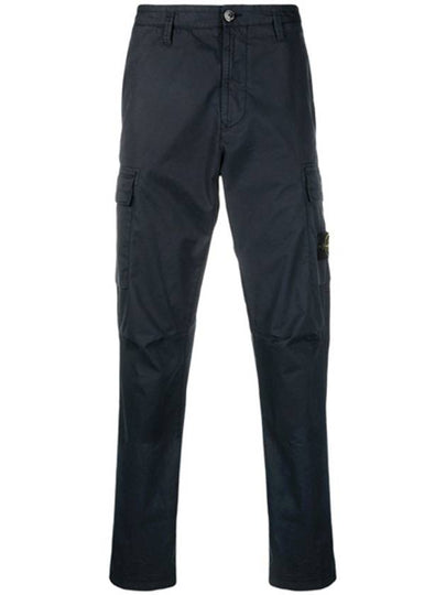 Stretch Cotton Twill Cargo Pants Navy - STONE ISLAND - BALAAN 2