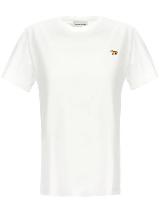 Baby Fox Patch Regular Short Sleeve T-Shirt White - MAISON KITSUNE - BALAAN 1