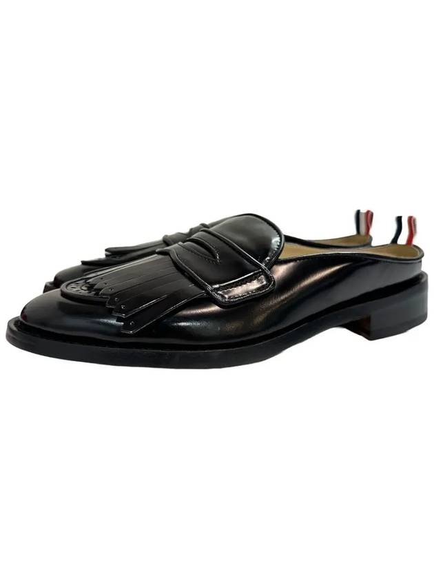 Men's Kilt Varsity Patent Penny Mule Loafer Black - THOM BROWNE - BALAAN 7