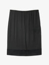 Semi Sheer Silk H-Line Skirt Black - SAINT LAURENT - BALAAN 2