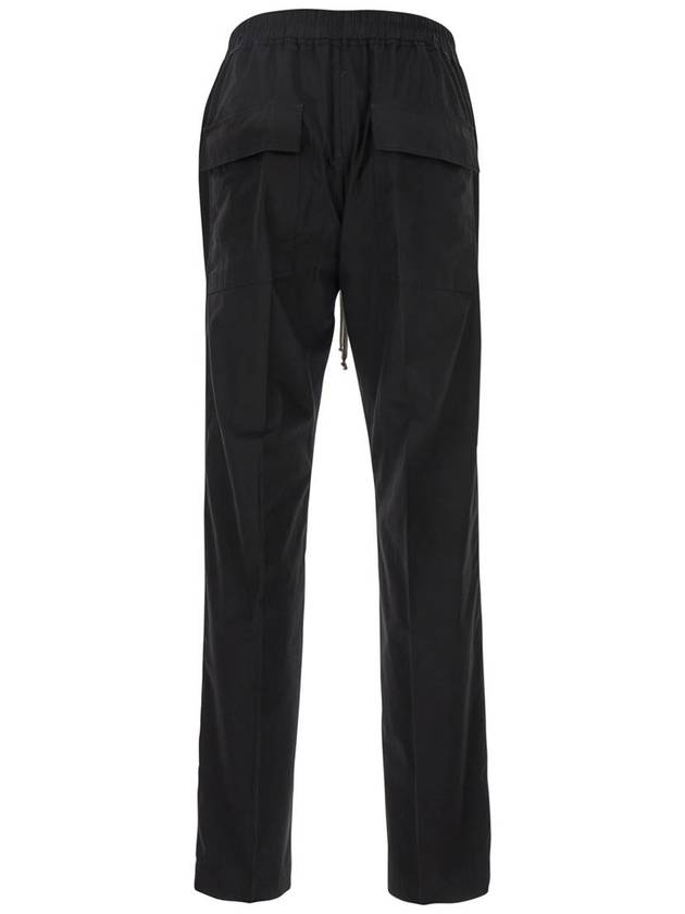 Black Pants With Oversize Drawstring In Wool Man - RICK OWENS - BALAAN 2