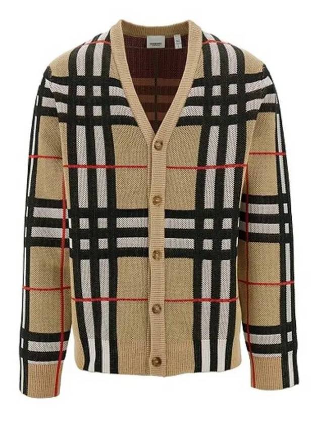 Check Technical Cotton Blend Cardigan Archive Beige - BURBERRY - BALAAN 2