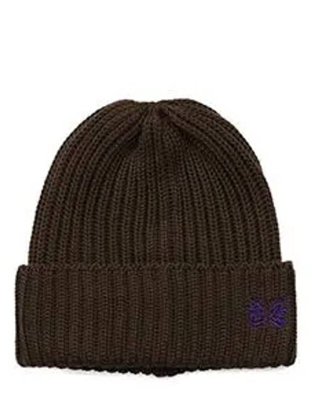 Merino Wool Watch Beanie Brown - NEEDLES - BALAAN 6