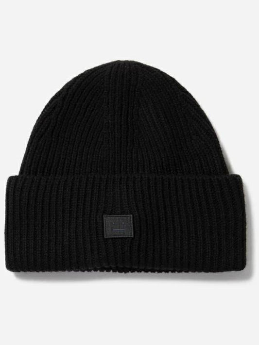 Small Face Patch Beanie Black - ACNE STUDIOS - BALAAN 1