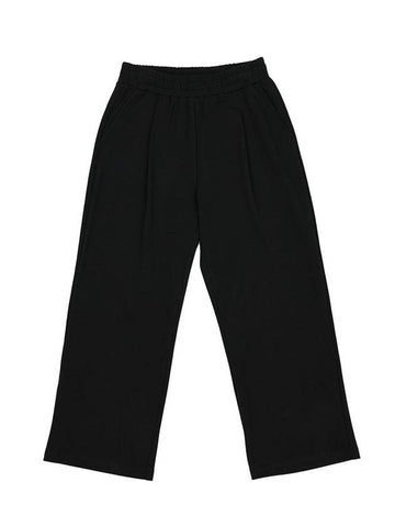 One Tuck Banding Sweat Wide Pants Black - MACASITE - BALAAN 1