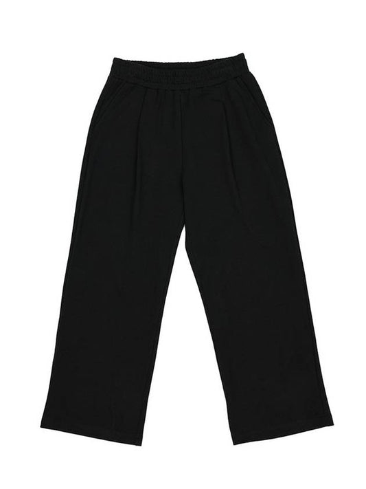 Markasite one-tuck banding wide pants black - MACASITE - BALAAN 1