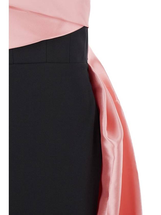 'Kinsley' Pink Off-Shoulder Long Dress With Draped Detail In Tech Fabric Stretch Woman - SOLACE LONDON - BALAAN 3