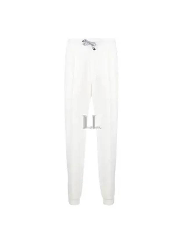 Men's Techno Fleece Cotton Track Pants White - BRUNELLO CUCINELLI - BALAAN 2