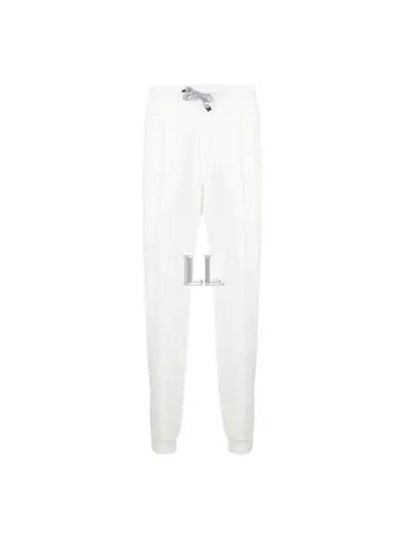 Men's Techno Fleece Cotton Track Pants White - BRUNELLO CUCINELLI - BALAAN 2