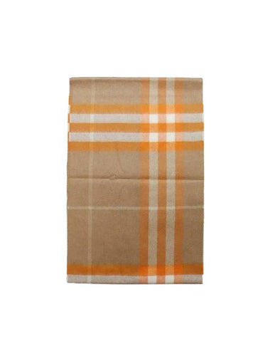 Classic Check Cashmere Scarf Camel Orange - BURBERRY - BALAAN 1