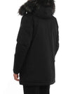 Fur Insert Down Hooded Parka Black - WOOLRICH - BALAAN.