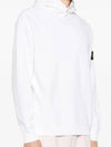 Compass Badge Cotton Hoodie White - STONE ISLAND - BALAAN 4