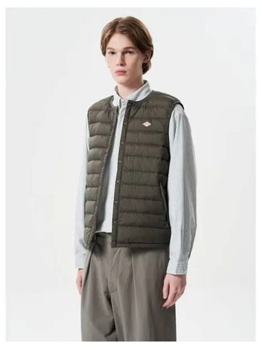 Men s Inner Down Crew Neck Vest Olive Domestic Product GM0023080427010 - DANTON - BALAAN 1