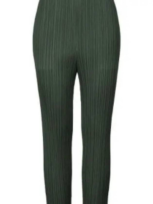 Pleated Straight Pants Green - ISSEY MIYAKE - BALAAN 2