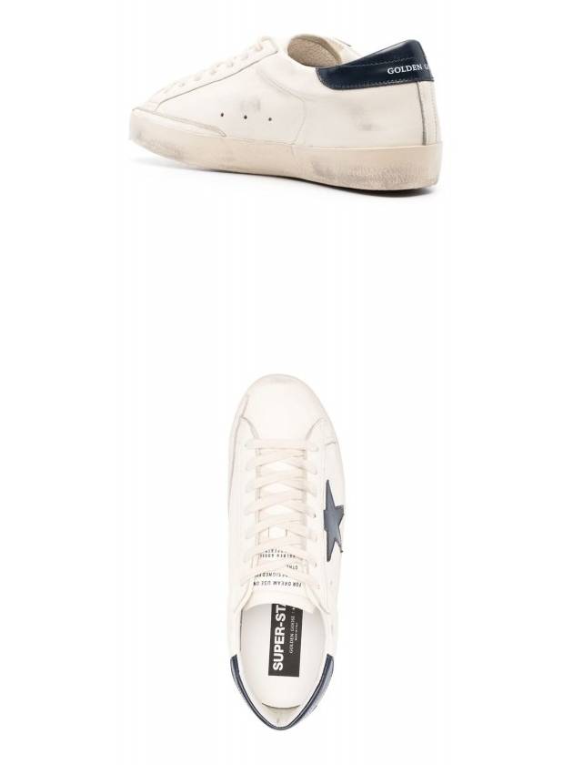 Superstar Beige Night Blue Heel Tab Sneakers - GOLDEN GOOSE - BALAAN 6