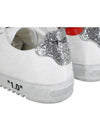 Vintage Silver Heel Tab Low Top Sneakers White - OFF WHITE - BALAAN 8