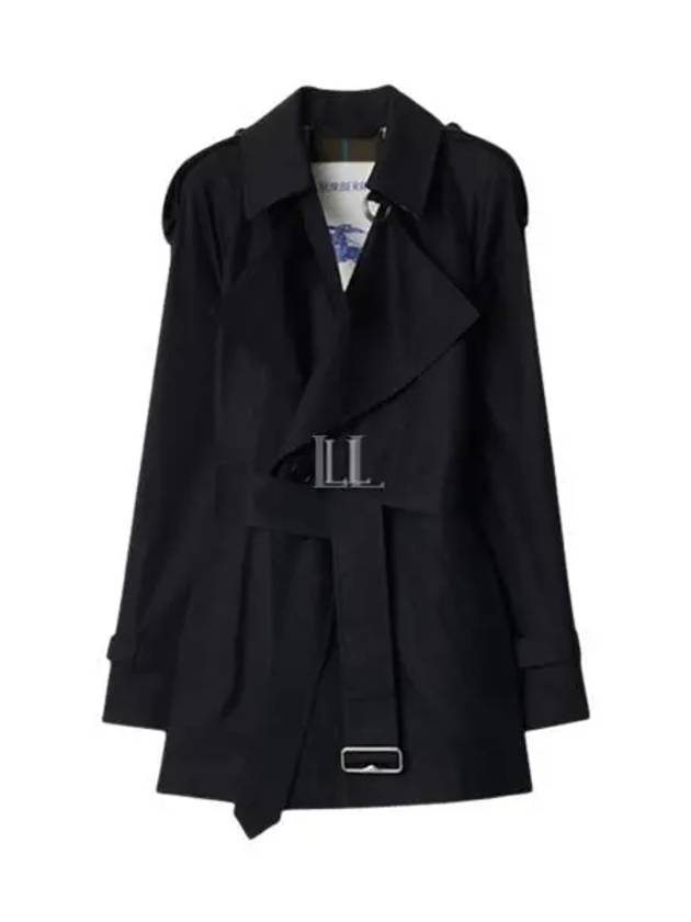 Gabardine Trench  Coat Black - BURBERRY - BALAAN 2