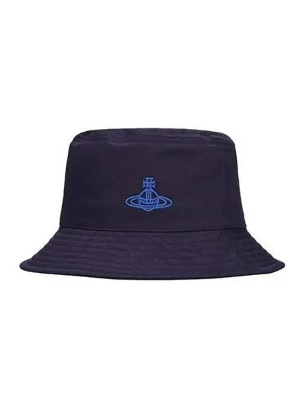 Logo decorated bucket hat navy 81020009 W00KT - VIVIENNE WESTWOOD - BALAAN 1