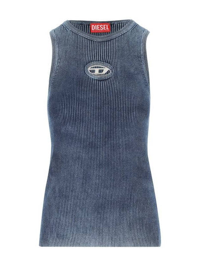 Women's Cut-Out Logo Sleeveless Blue - DIESEL - BALAAN 2