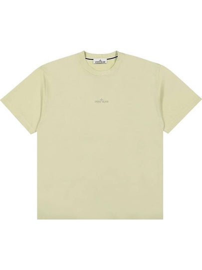 Camo One Badge Print Short Sleeve T-Shirt Pistachio - STONE ISLAND - BALAAN 2