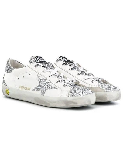 Kids Superstar Low Top Sneakers Glitter Silver White - GOLDEN GOOSE - BALAAN 2