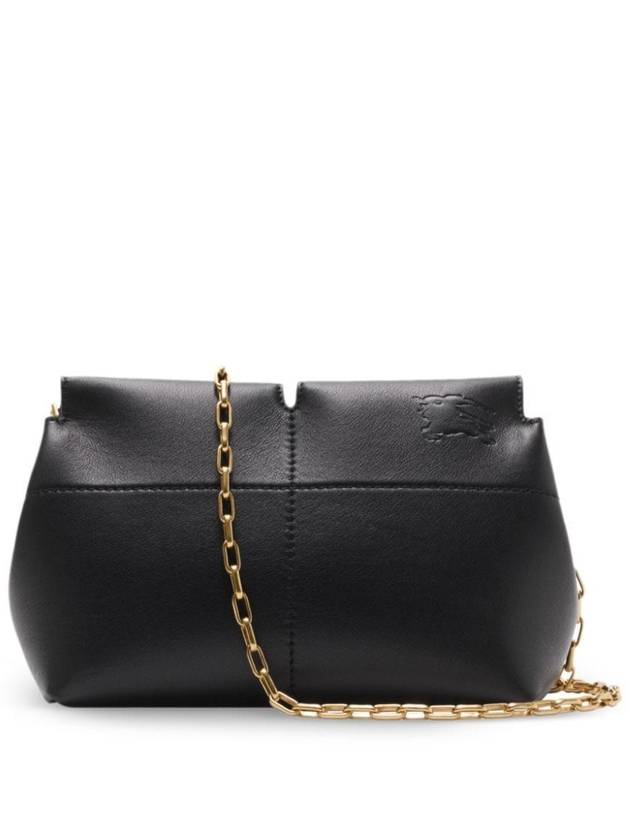 Snip Chain Leather Clutch Bag Black - BURBERRY - BALAAN 4