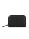 Intrecciato Zipper Card Wallet Black - BOTTEGA VENETA - BALAAN 5