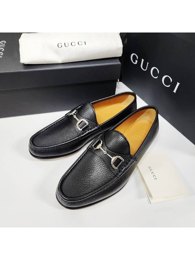 Horsesbit Nestor Grain Leather Loafers Black - GUCCI - BALAAN 2