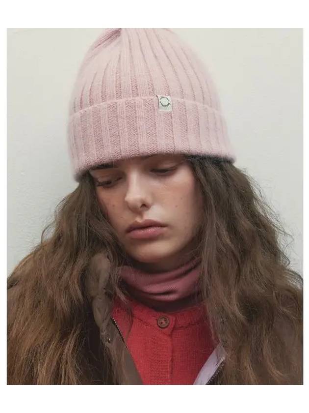 SOFT ANGORA BEANIE DUSTY PINK - BENSIMON - BALAAN 1