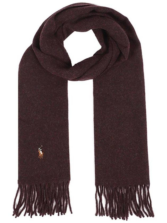 MADE IN ITALY Polo shawl muffler fringe virgin wool scarf PC1047 601 - RALPH LAUREN - BALAAN 1