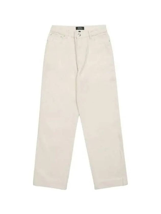 High Waist Cropped Straight Jeans White - A.P.C. - BALAAN 2