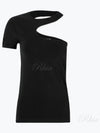 Cut-Out Short Sleeve T-Shirt Black - HELMUT LANG - BALAAN 2