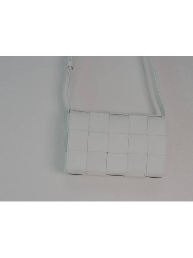 Cassette Intrecciato Small Cross Bag White - BOTTEGA VENETA - BALAAN 5