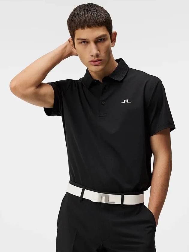 Men's Duff Regular Polo Shirt Black - J.LINDEBERG - BALAAN 3