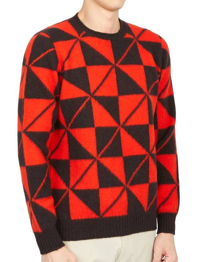 Crew Neck Lambswool Knit Top Red - DRUMOHR - BALAAN 4