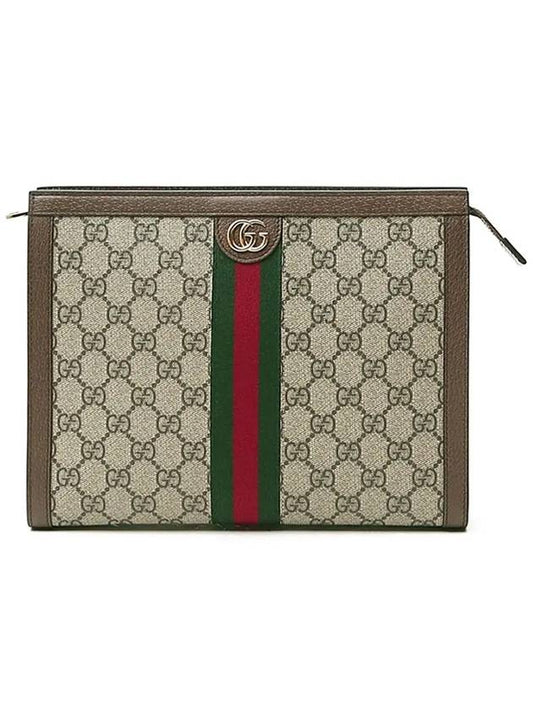 Ophidia Pouch Clutch Bag Beige Ebony - GUCCI - BALAAN 2