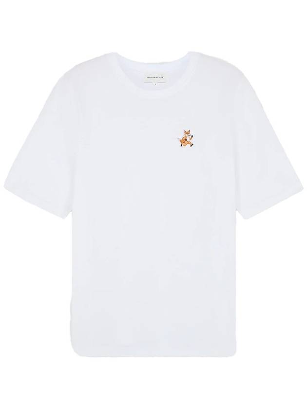 Speedy Fox Patch Comfort Short Sleeve T Shirt White - MAISON KITSUNE - BALAAN 2