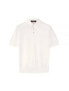 Men's MM Cotton Short Sleeve Polo Shirt White - LORO PIANA - BALAAN 2