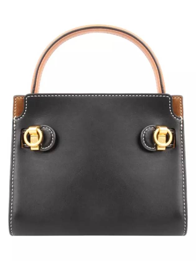 Lee Radziwill Leather Tote Bag Black - TORY BURCH - BALAAN 3