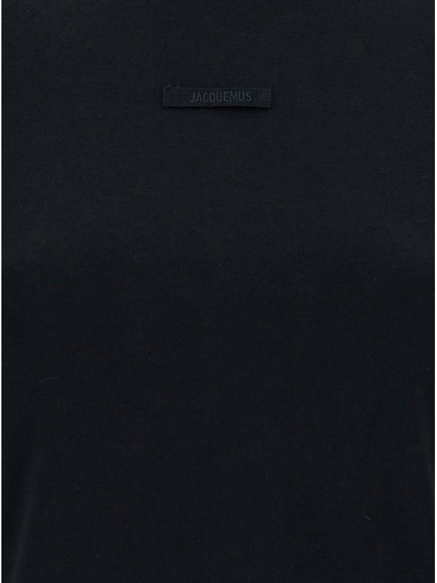 Le Gros Grain Short Sleeve T-Shirt Black - JACQUEMUS - BALAAN 4