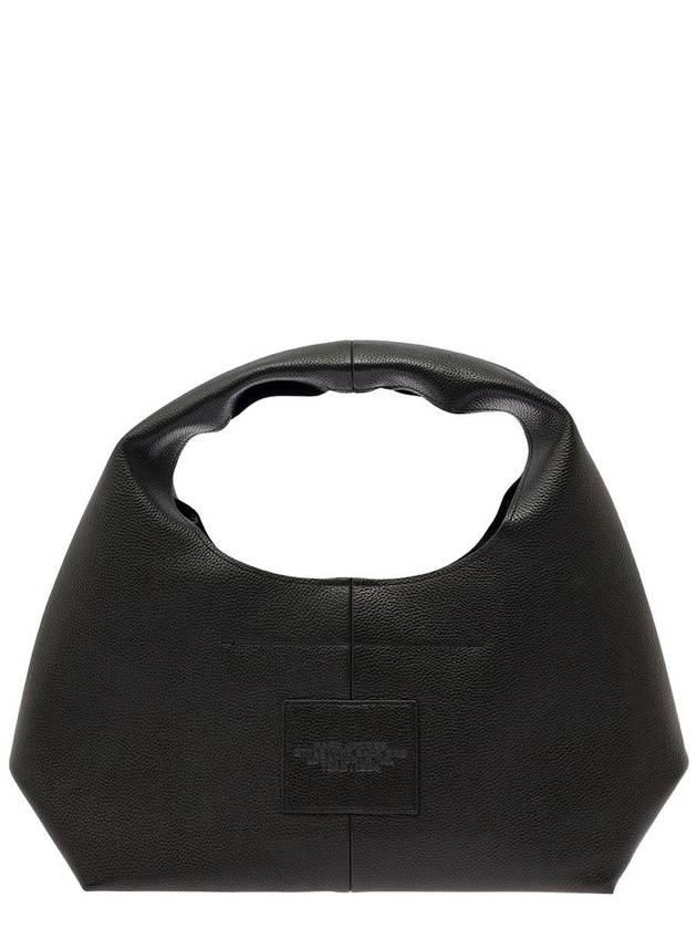 'The Sack' Black Shoulder Bag With Embossed Logo In Hammered Leather Woman - MARC JACOBS - BALAAN 4