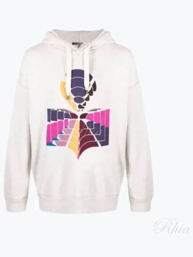 Milanz Colorful Logo Hoodie Ecru - ISABEL MARANT - BALAAN 2