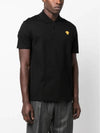 Embroidered Logo Polo Shirt Black - VERSACE - BALAAN 4