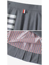 4 Bar Plain Weave Mini Pleated Skirt Grey - THOM BROWNE - BALAAN 5