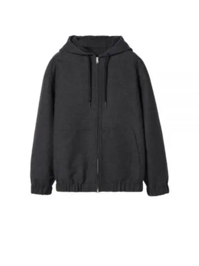 Script Jacquard Wool Zip-Up Hoodie Grey - GUCCI - BALAAN 2