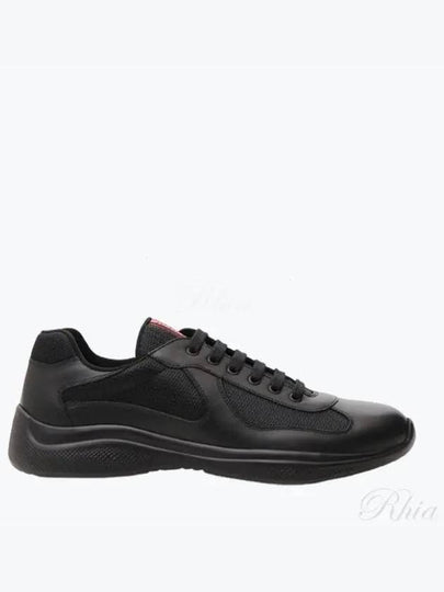 America's Cup Leather Low Top Sneakers Black - PRADA - BALAAN 2