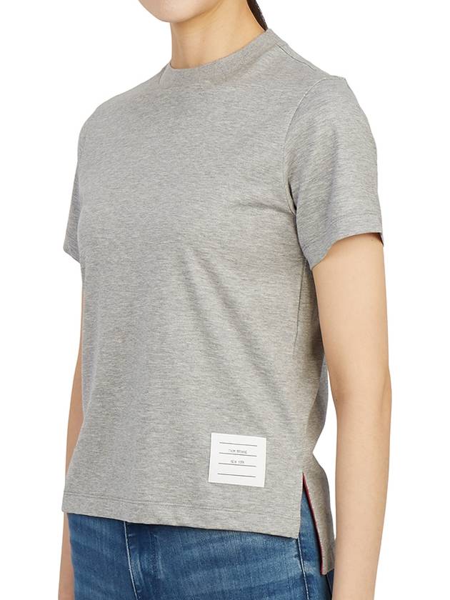 Logo Patch Lightweight Jersey Relaxed Fit Short Sleeve T-Shirt Grey - THOM BROWNE - BALAAN 3