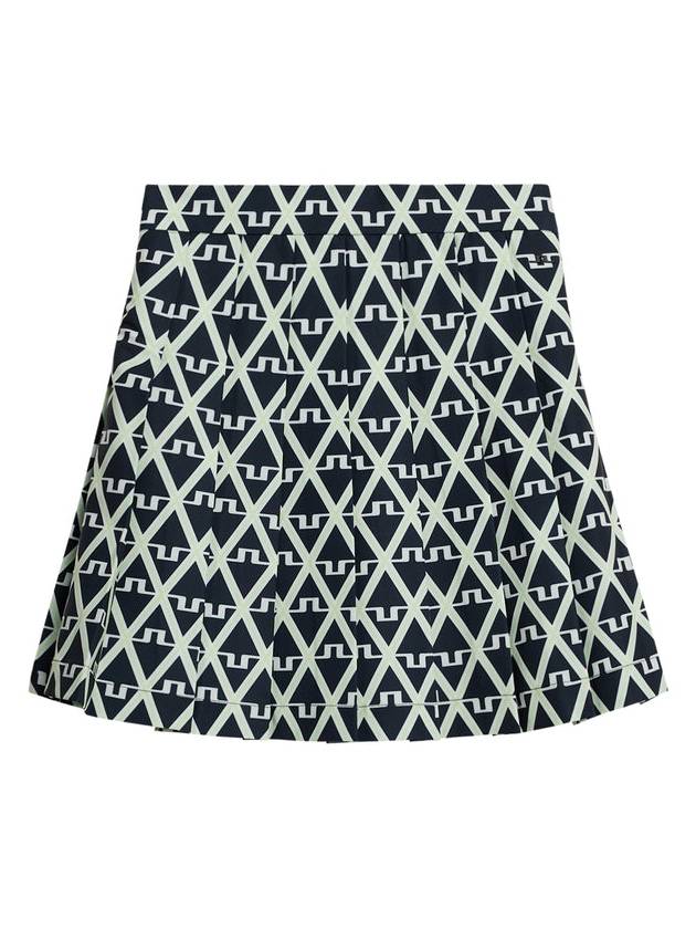 Golf Women's Adina Print Skirt Geo JL Navy - J.LINDEBERG - BALAAN 2