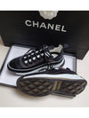 Fabric Suede Calfskin Low-Top Sneakers Dark Grey - CHANEL - BALAAN 4