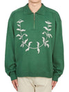 MRS24KT032 GREEN Men s half zip up knit - BODE - BALAAN 3